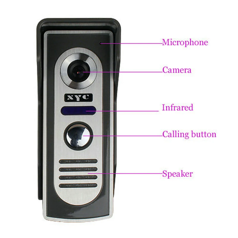New 7 inch Monitor Video Door Phone Doorbell  Video Intercom System With 700TVL Outdoor IR Camera IP55 Door Phone Intercom
