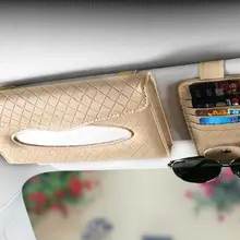 Комплект Автомобильный тканевый ящик и держатель для карт PU кожаный козырек от солнца коробки для салфеток CD держатель для карт держатель для салфеток авто аксессуары для интерьера