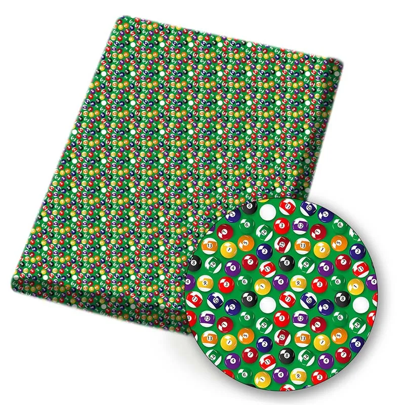 

Polyester Cotton Fabric Sports Balls Printed Cloth Sheets Home Textile Patches DIY Dress Supplies Handmade Bags 45*150cm 1pc