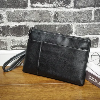 

Xiao.p High Quality Pu Leather Men's Business Clutch Wallet Envelope Bag Wrist Money Bags Purse Wallets Cigarette Card Holder
