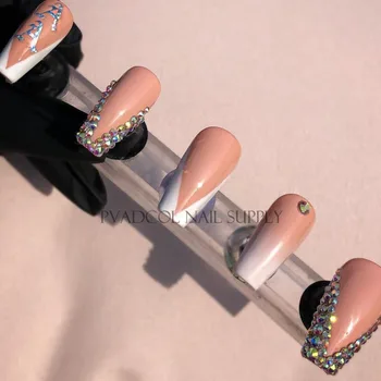 

Magnetic False Nail Tips Holder Practice Training Display Stand Holders Alloy Showing Shelf Manicure Tools