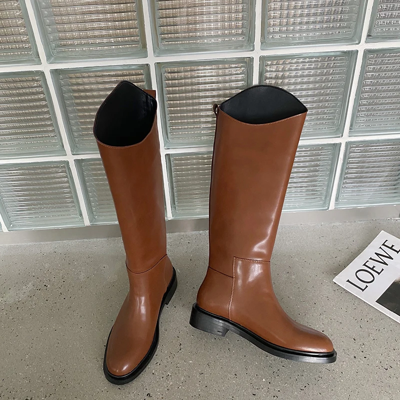 Botas altas hasta la rodilla para mujer, zapatos de estilo coreano conciso,  modernos, para primavera y otoño, 2022|Botas hasta la rodilla| - AliExpress