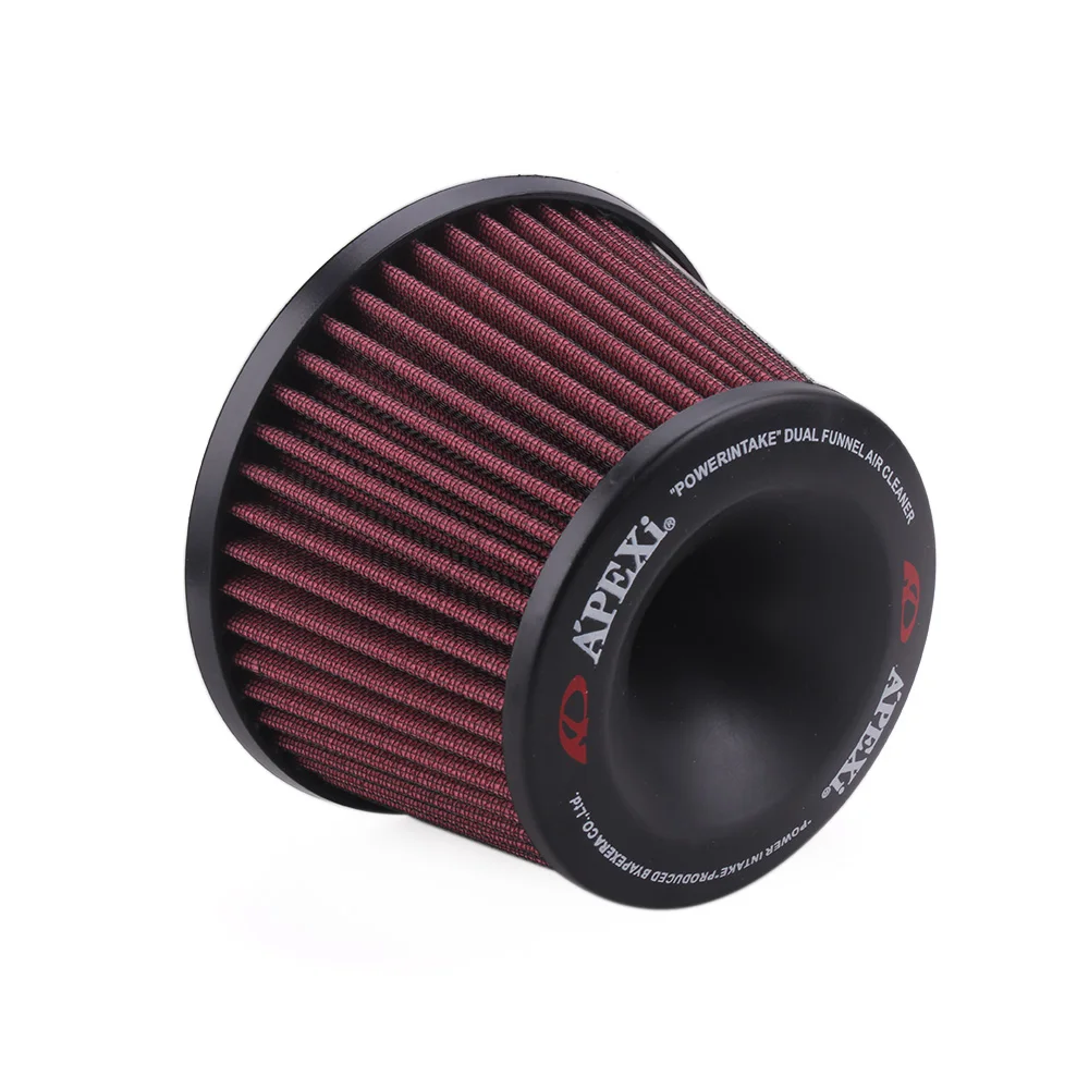 Apexi Universal Car Vehicle Intake Air Filter 75mm Dual Funnel Adapter Air Cleaner Protect Your Piston RS-OFI011