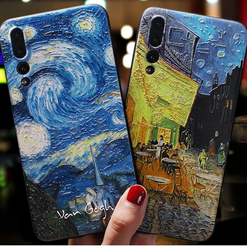 

For Huawei P30 Lite Case 3D Emboss Space Soft Silicone Matte Cover For Huawei P10 P20 P30 Pro Lite Mate 20 Pro 20X Mate20X Case