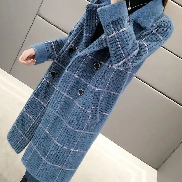 Imitação de vison casaco de veludo novo