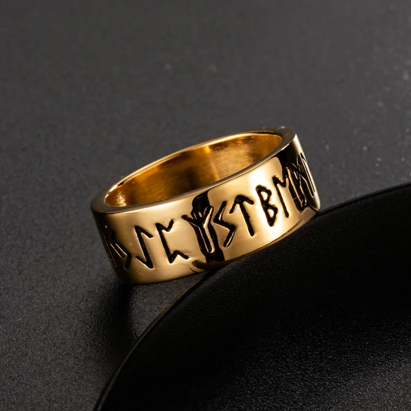 Valily античное серебряное ретро кольцо Руна викингов из нержавеющей стали амулет винтажные Скандинавская Руна кольца мужские ювелирные изделия для женщин