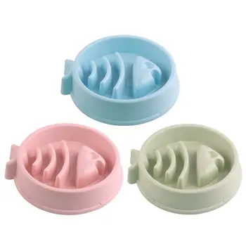 

Pet Food Bowl Interactive Feeder Fish Bone Shape Bowl Slow Food Anti Choke Interactive Slow Feeding Feeder For Dogs Cats