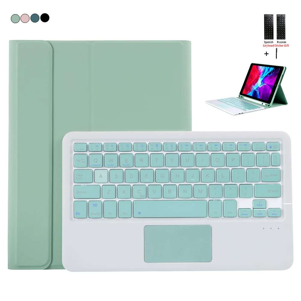 Чехол с тачпадом и клавиатурой для iPad 2018/2017/Air/Air2/Pro 9 7 кожаный чехол со съемной