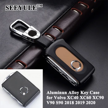 

1pc SEEYULE High Quality Car Key Case Cover Aluminum Alloy Shell Styling Accessories for Volvo XC40 XC60 XC90 V90 S90 2018-2020