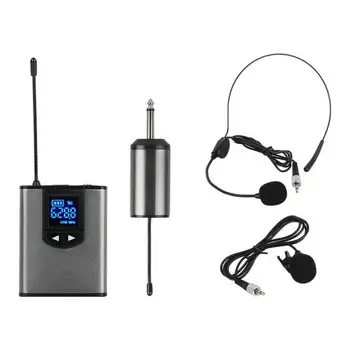 

Portable Wireless Microphone 1/4" Output For Teach Lecture Speech Lavalier/Headset Microphone With Transmitter And Receiver
