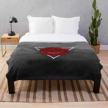

The Rose black version Blanket Wool Flannel Plush Blanket Bedspread For office Sherpa Blanket Couch Quilt Cover Travel