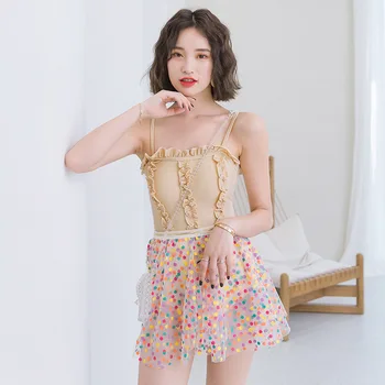 

One Piece Swimsuits Bathing Suit Woman Womens Swim Pool Swimsuit One-Piece Female Sexy Covering Red Fairy Skirt Bikini Set