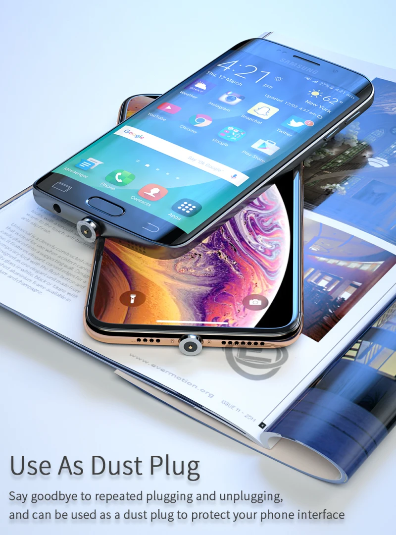 Магнитный кабель 3 в 1 с разъемом Micro USB Type C 5 А|Кабели для мобильных телефонов| |