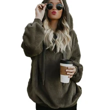 Новинка, толстовка с капюшоном большого размера, зимнее пальто для женщин, женская одежда с капюшоном и длинным рукавом, бархатная куртка, пуховик для женщин с капюшоном