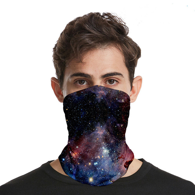 stars color seamless headscarves for men and women with ice silk sunscreen bib mask multi-functional sports magic headscarve