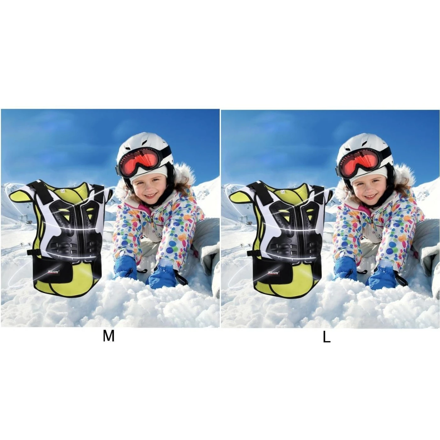 Детская Защитная Экипировка светоотражающее катание на лыжах Защитное снаряжение грудь L Высокое качество Мода
