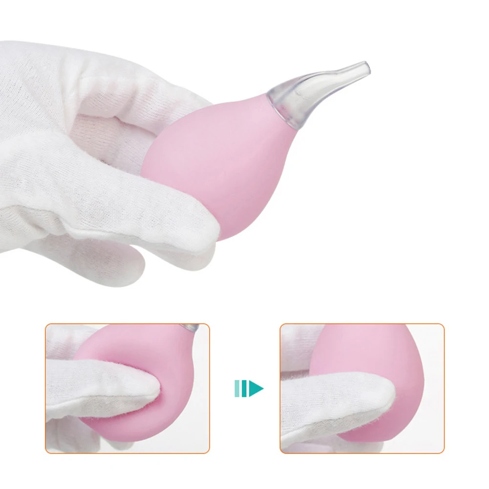 HAPPY MONKEY Baby Newborn Nasal Aspirator Suction Soft Tip Mucus Vacuum Runny Nose Cleaner nasal aspirator