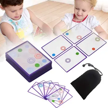 

Portable Logical Thinking Funny Home Spot Accessories With Bag Board Game Toys Set For Kids Playing Transparent Education Card