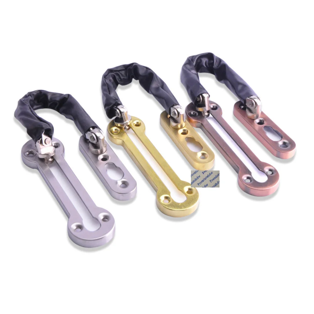 2Pcs Door Chain Stainless Steel Security Chain Guard Brushed Steel Gold Antique Red Bronze