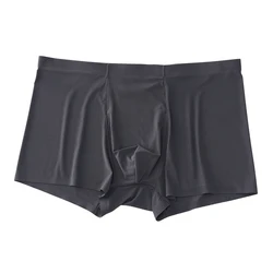 4pcs Man Boxer Onderbroek Zomer Mode Slipje Ijs Zijde Ondergoed Tieners Sexy Boxer Slips Paar Pak Zachte grote Maat Shorts