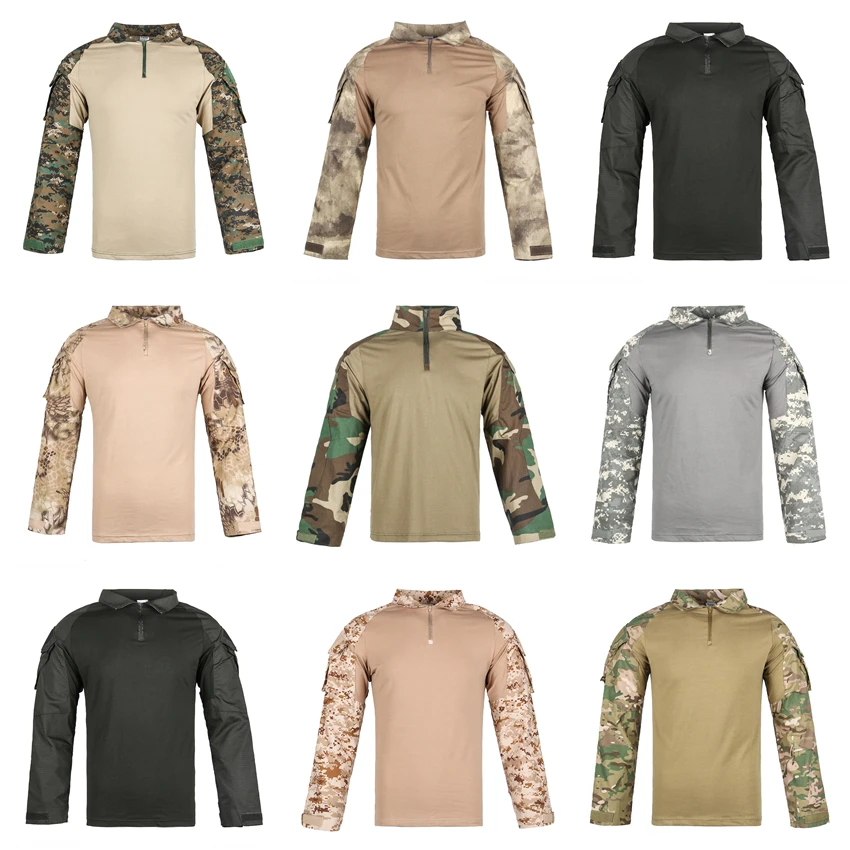 HAN WILD Men Combat Shirt Hiking T-shirts Tactical Camouflage Clothing Camping Tshirt Training Military Uniform Army Shirts HAN WILD Men Combat Shirt Hiking T-shirts Tactical Camouflage Clothing Camping Tshirt Training Military Uniform Army Shirts