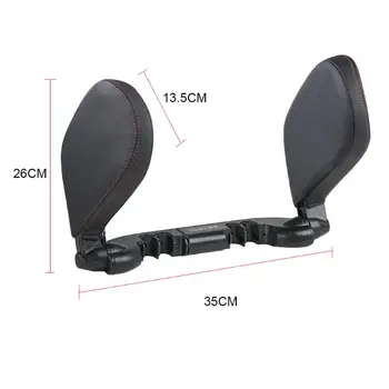 

Universal Headrest Car Seat Head & Neck Support Pillow Both Sides Leather 57BA