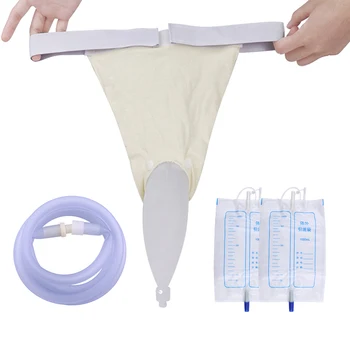

Medical Hypoallergenic Silicone Adult Urine Collector with Urine Catheter Bag for Male Female Old Men Toilet Pee Loo+2 Urine bag