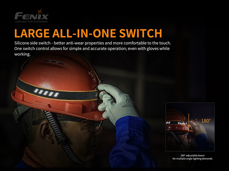 FENIX HM61R Многофункциональный налобный фонарь 1200 люменов наружный фонарик Магнитный всасывающий зарядный Рабочий фонарь