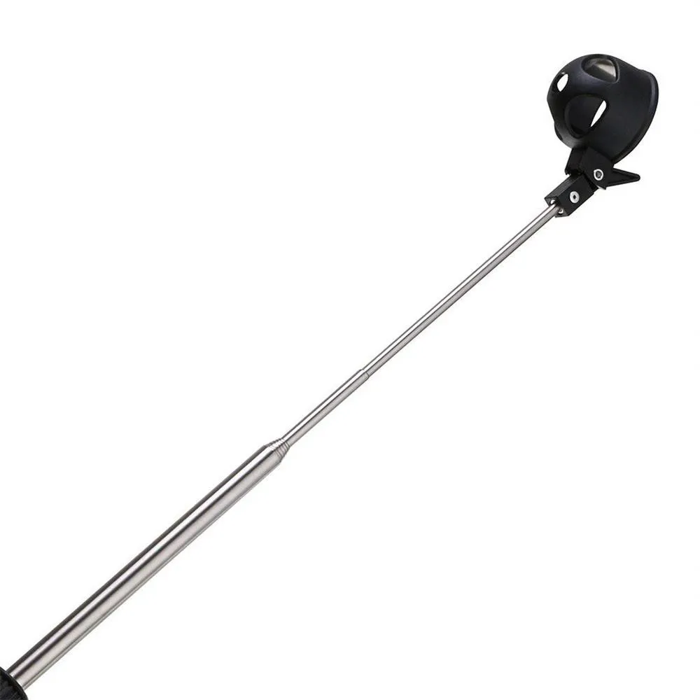 2 Pcs Lightweight Golf Ball Retriever Golf Ball Picker Stainless Steel Shaft Portable Golf Scoop - Цвет: BK