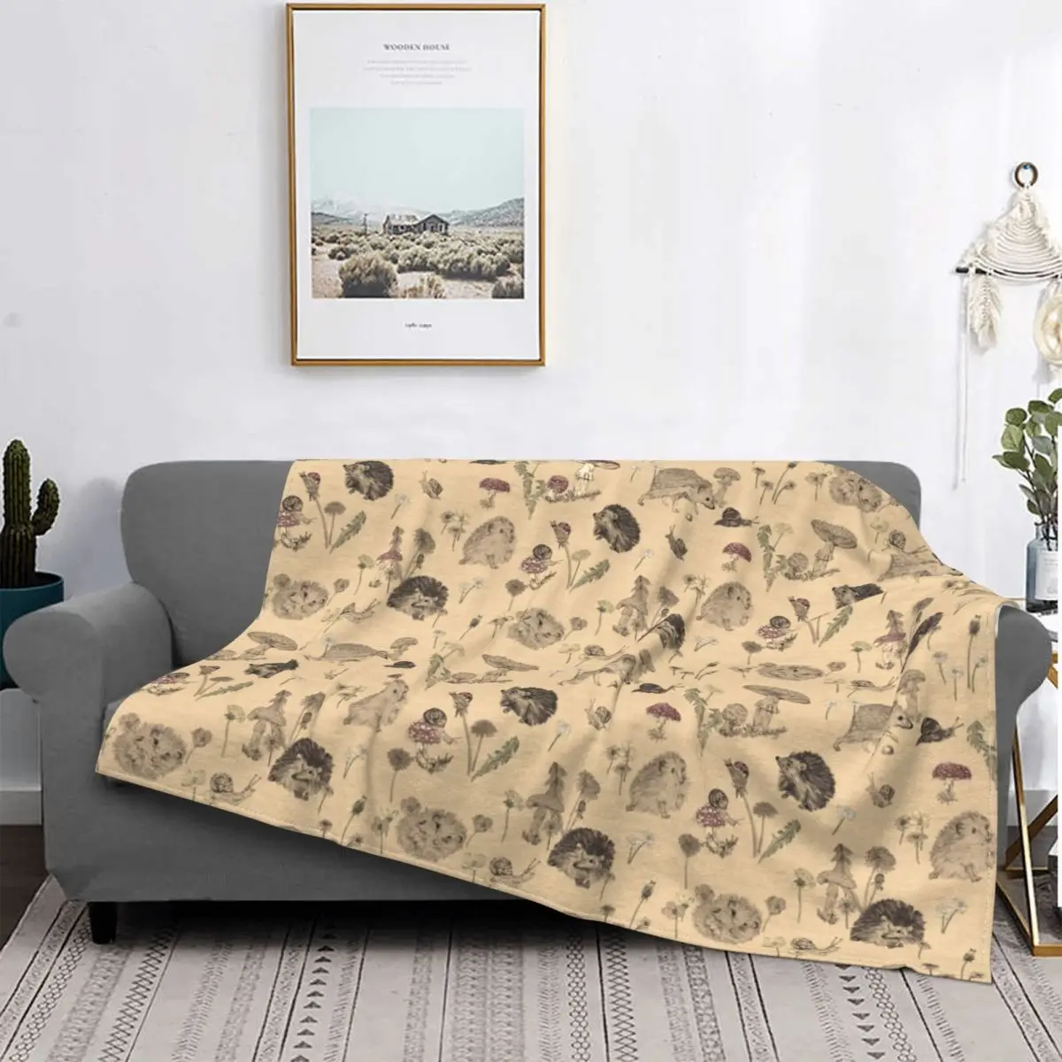 

The Chase Hedgehog Blanket Animals Woodland Bedspread Plush Ultra Soft Cover Flannel Throw Blanket Bedding Sofa Bedroom Fluffy