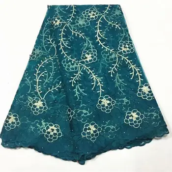 

2020 Latest african lace fabric 2020 high quality lace with stones tulle net french lace fabric tissue african fabric 5 Yards