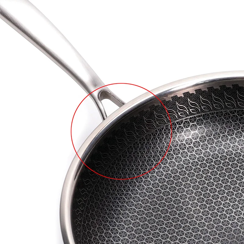 Stainless Steel Fry Pan 6-Ply Bonded with Lid Dishwasher Safe 11 Inch