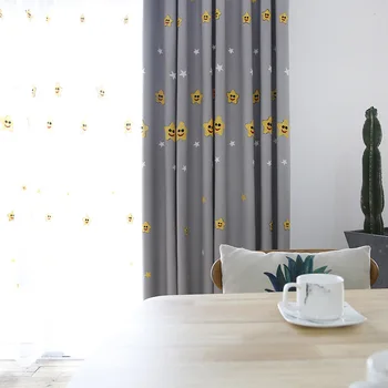 

Cartoon Children's Room Towel Embroidered Star Curtain Suitable for Living Room Bedroom Balcony High Precision Blackout Curtains