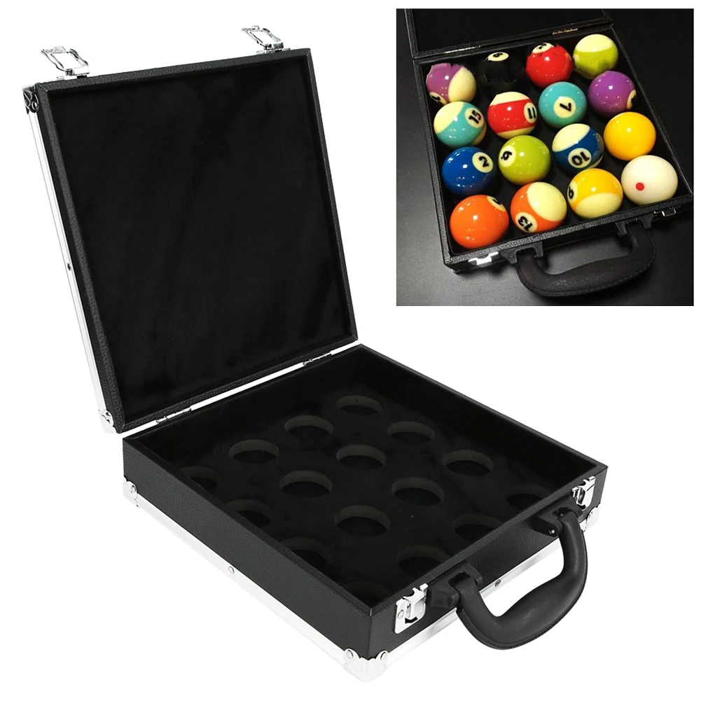 Quality Billiard Accessory Snooker Balls Storage Box Pool Carrying With Handle And 2 Stainless Steel Latches | Спорт и развлечения