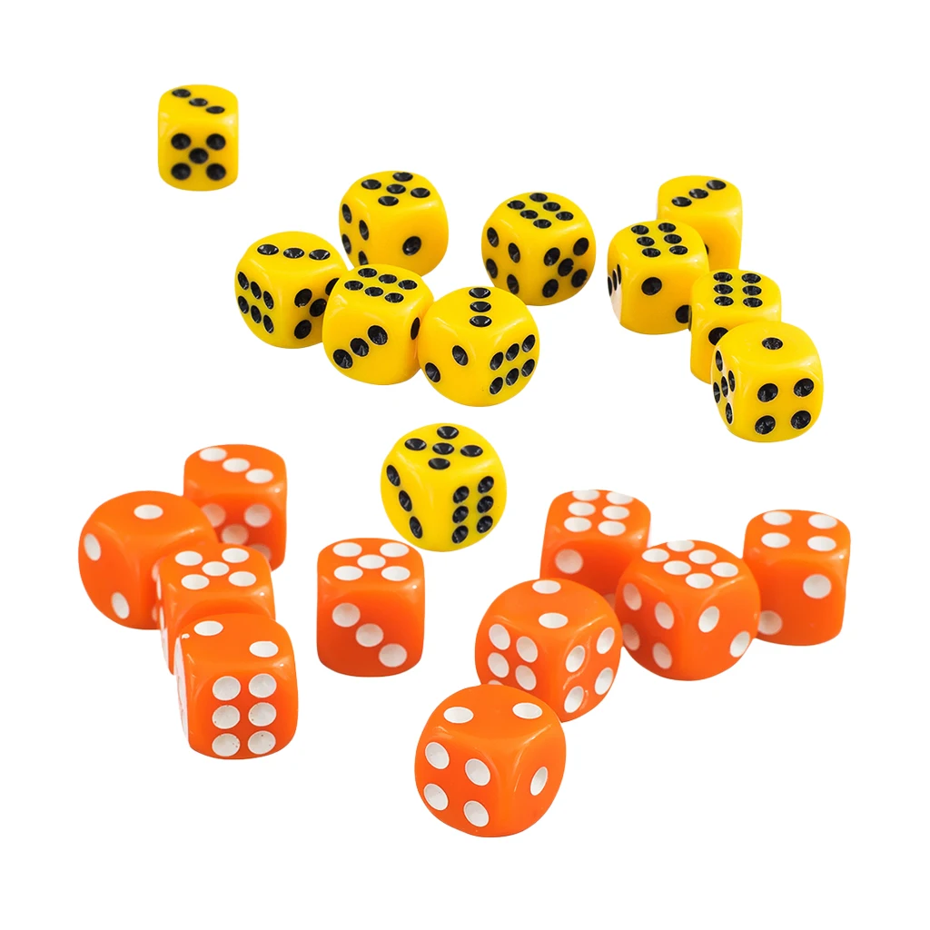 Набор/100 шт 12 мм/0,47 дюймов D6 Spot Dice для подземелий и драконов DND RPG игры