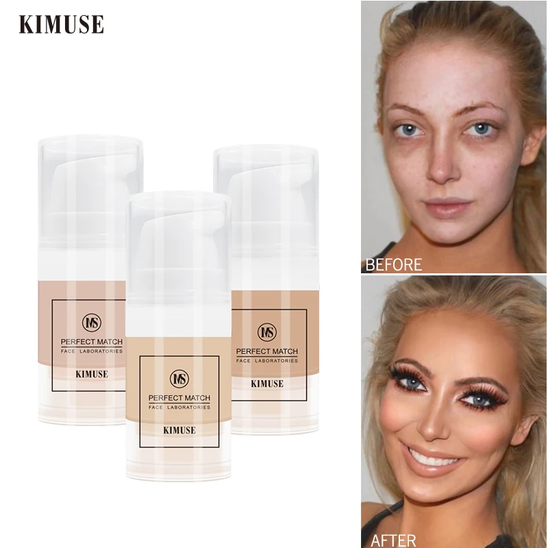 

KIMUSE Perfect Full Coverage Liquid Concealer Foundation Facial Corrector Waterproof Base Makeup Eye Dark Circles Acne Cosmetic