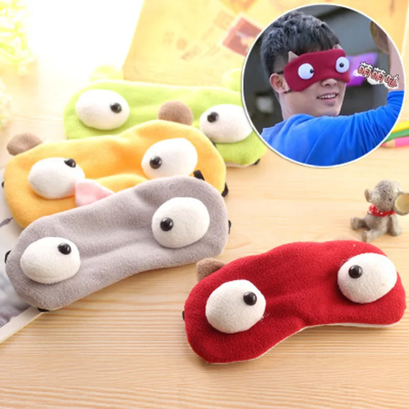 

1PC Cartoon Cotton Eye Cover Sleeping Mask Creative Eyepatch Sleeping Aid Running man Blindfold Sleep Mask Travel Relax Eye Band