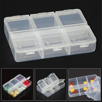

1 Pcs Hot 6 Days Tablet Transparent Pill Box Holder Medicine Case Storage Organizer Container