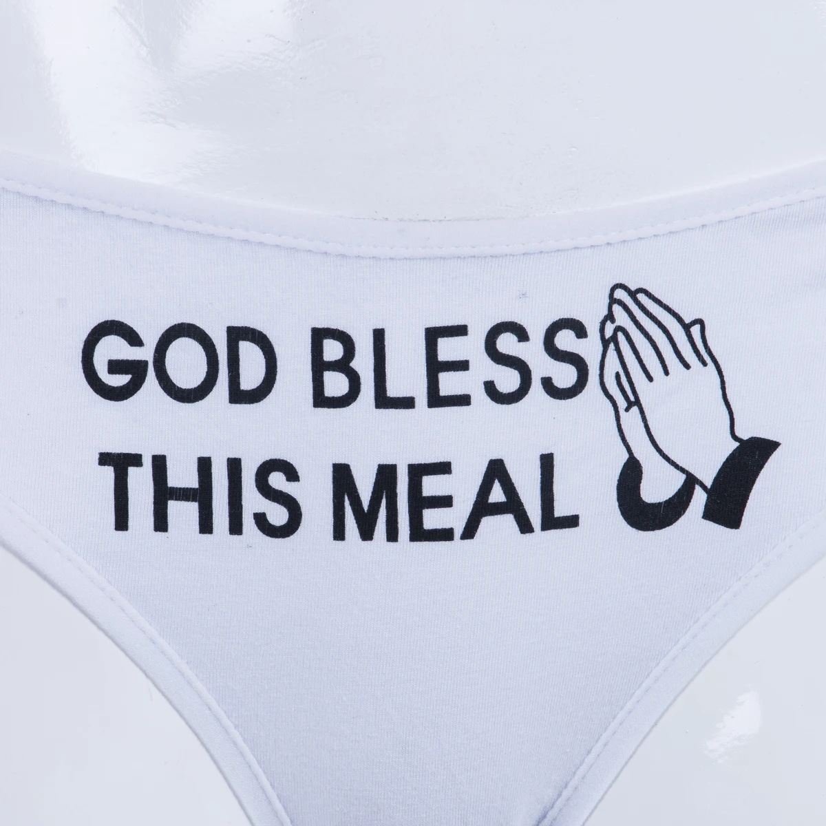 Новинка, Трендовое женское нижнее белье с принтом, с надписью «God Bless This Meal», трусики, стринги, нижнее белье, хлопковые трусики, трусики