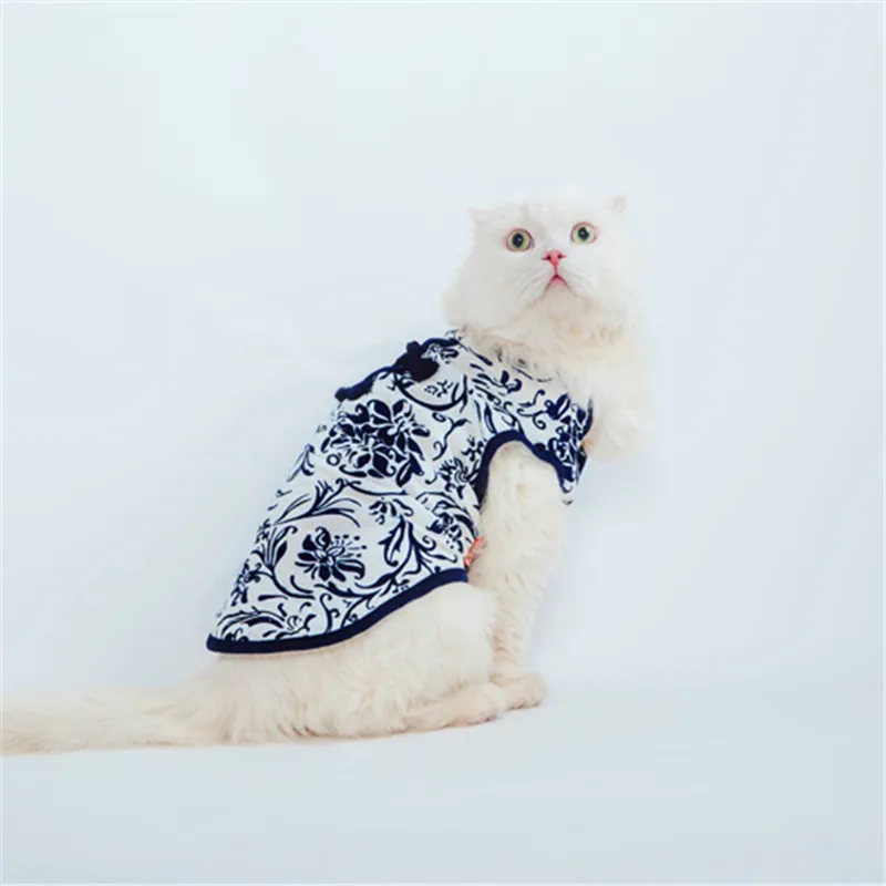 Китайский год одежда для собак летняя одежда для домашних кошек Щенок Чихуахуа Йоркширский Померанский питомец Пудель жилет футболка собака Тан костюм