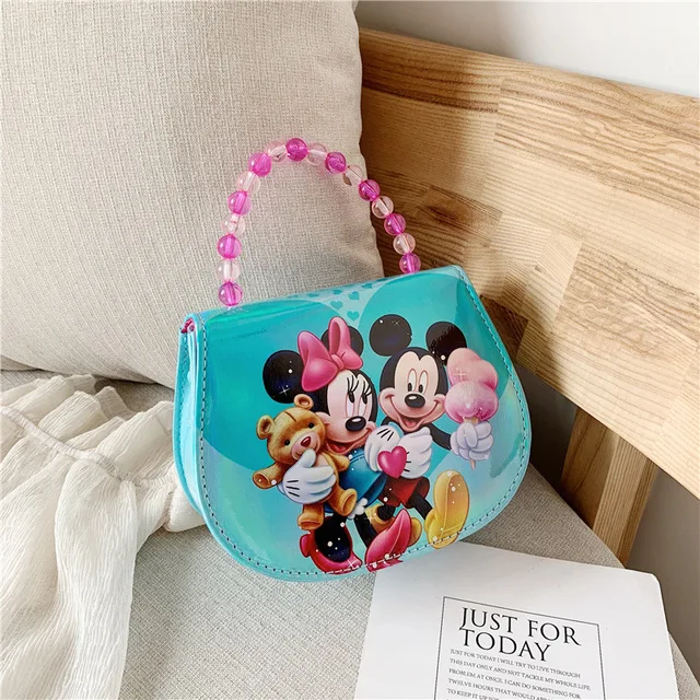 Disney лазерная сумка Детские Мультяшные Микки сумки с изображением мыши Tote модная сумка через плечо мультяшная сумка через плечо сумки-мессенджеры Минни - Цвет: 2