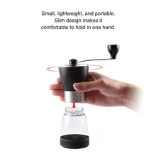 Ручная кофемолка, ручная рукоятка керамическая коническая Регулируемая Кусачка ABS+ PC материал нержавеющая сталь керамический сердечник кухня