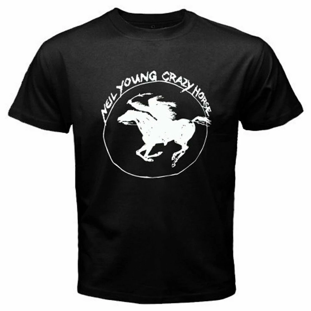 Новинка редкая футболка с логотипом Neil Young Crazy Horse Classic Tour Rock Men'S Размеры S 2Xl