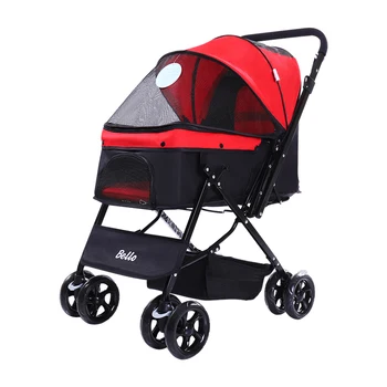 

Lightweight folding pet stroller Teddy dog cat stroller four wheel outdoor out pet cage 25KG Dog/Cat/Pet Stroller Travel