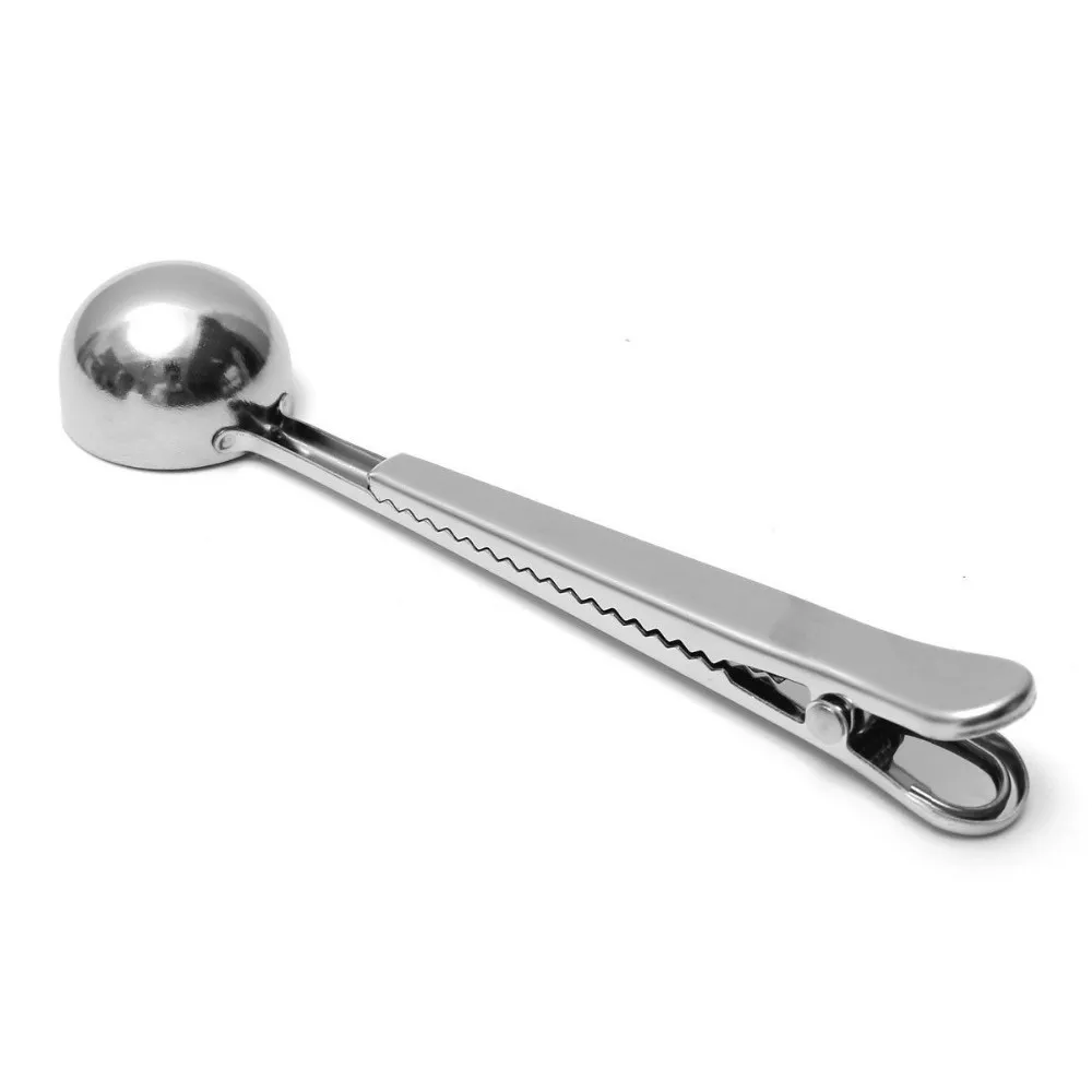 2016-Silver-Stainless-Steel-Ground-Coffee-Tea-Measuring-Scoop-Spoon-With-Bag-Seal-Clip (5)