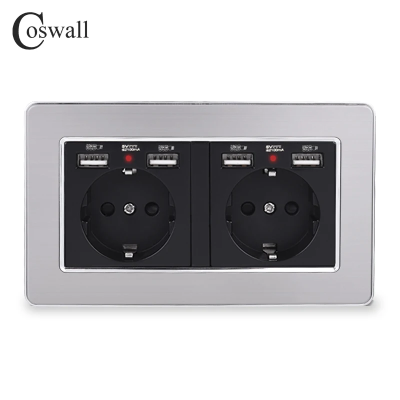 COSWALL бренд 2 Gang Россия Испания телефон с 4 USB портами для зарядки скрытый мягкий