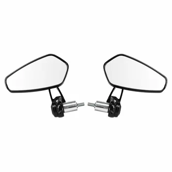 

Rearview Bar End Mirrors Mirror Black Accessory Parts Replacement CNC 2pcs