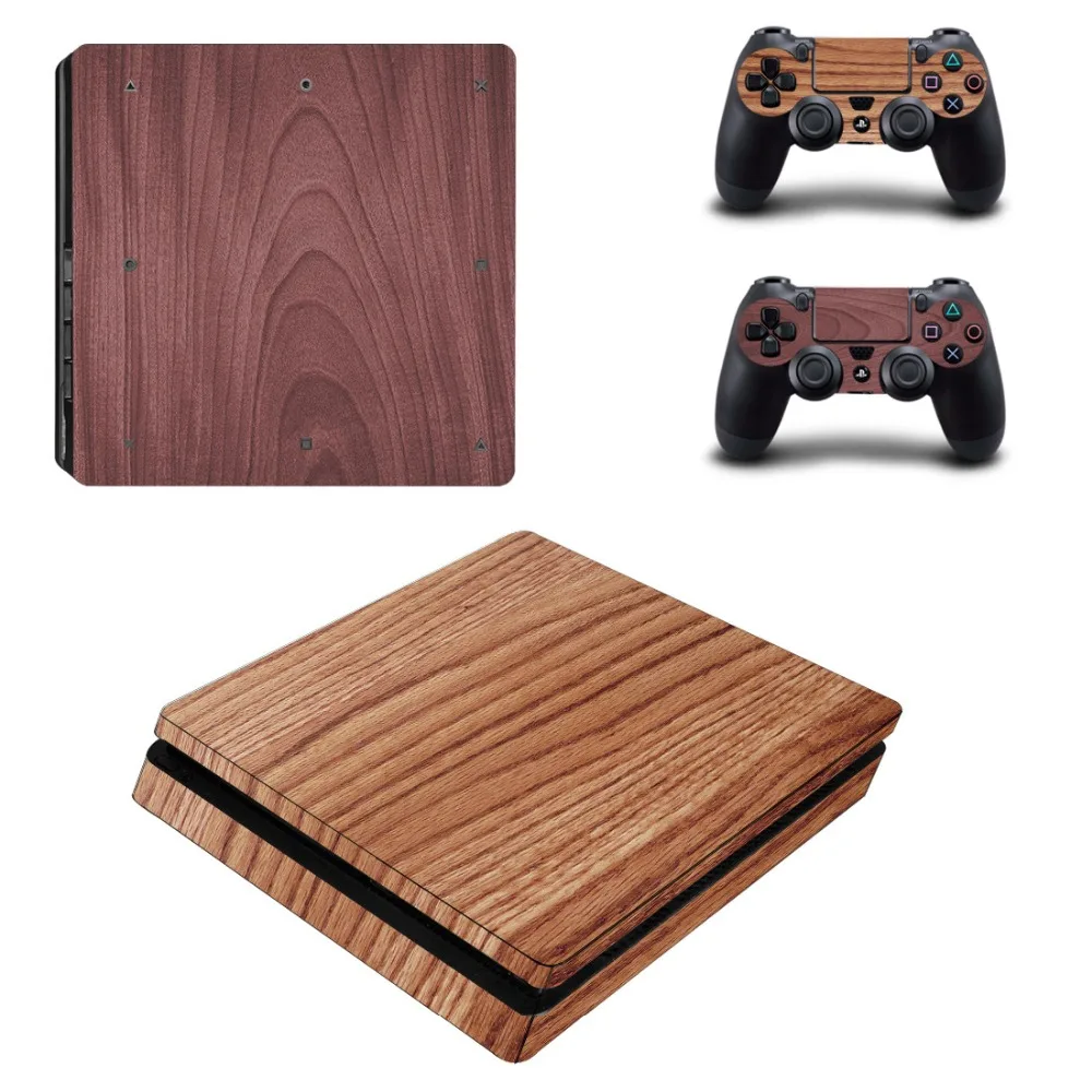 Дерево дизайн стиль PS4 тонкая кожа Виниловая наклейка, стикер для sony Playstation 4 консоли и 2 контроллера PS4 тонкий стикер кожи