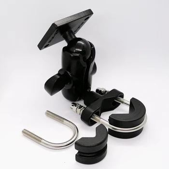 

Heavy Duty Aluminum Alloy Motorcycle Handlebar Rail Mount for GPS with U Bolt Base 6 CM Double Socket Arm and AMPS Hole Pattern