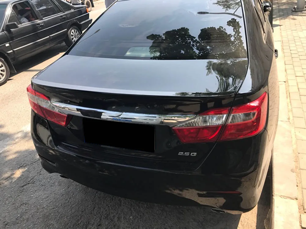 Для Toyota Camry ABS спойлер заднего багажника, крыла губ черный, белый цвет 2012 2013